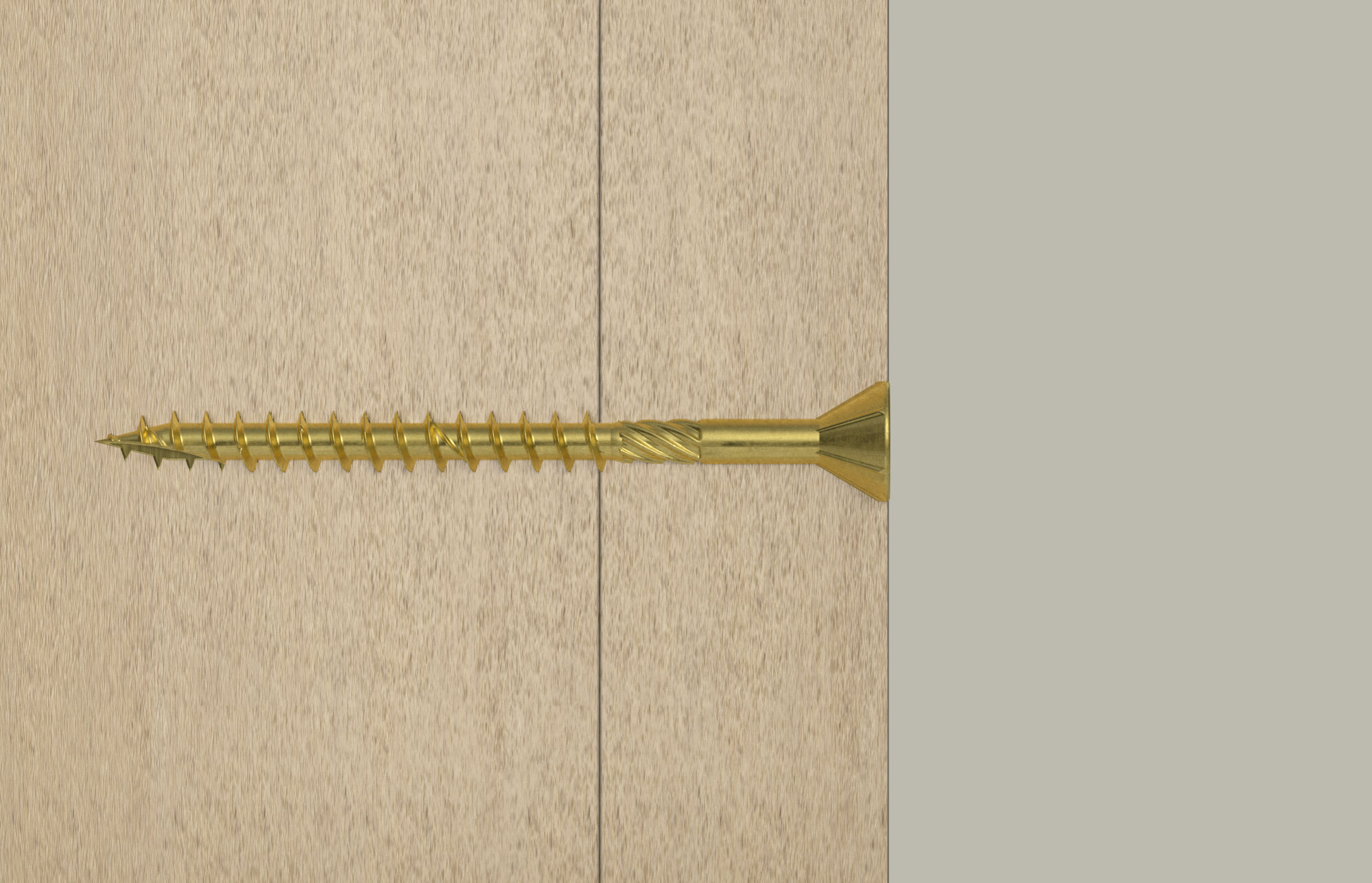 fischer MDF plate screw 4.5 x 45 CSK head yellow zinc plated